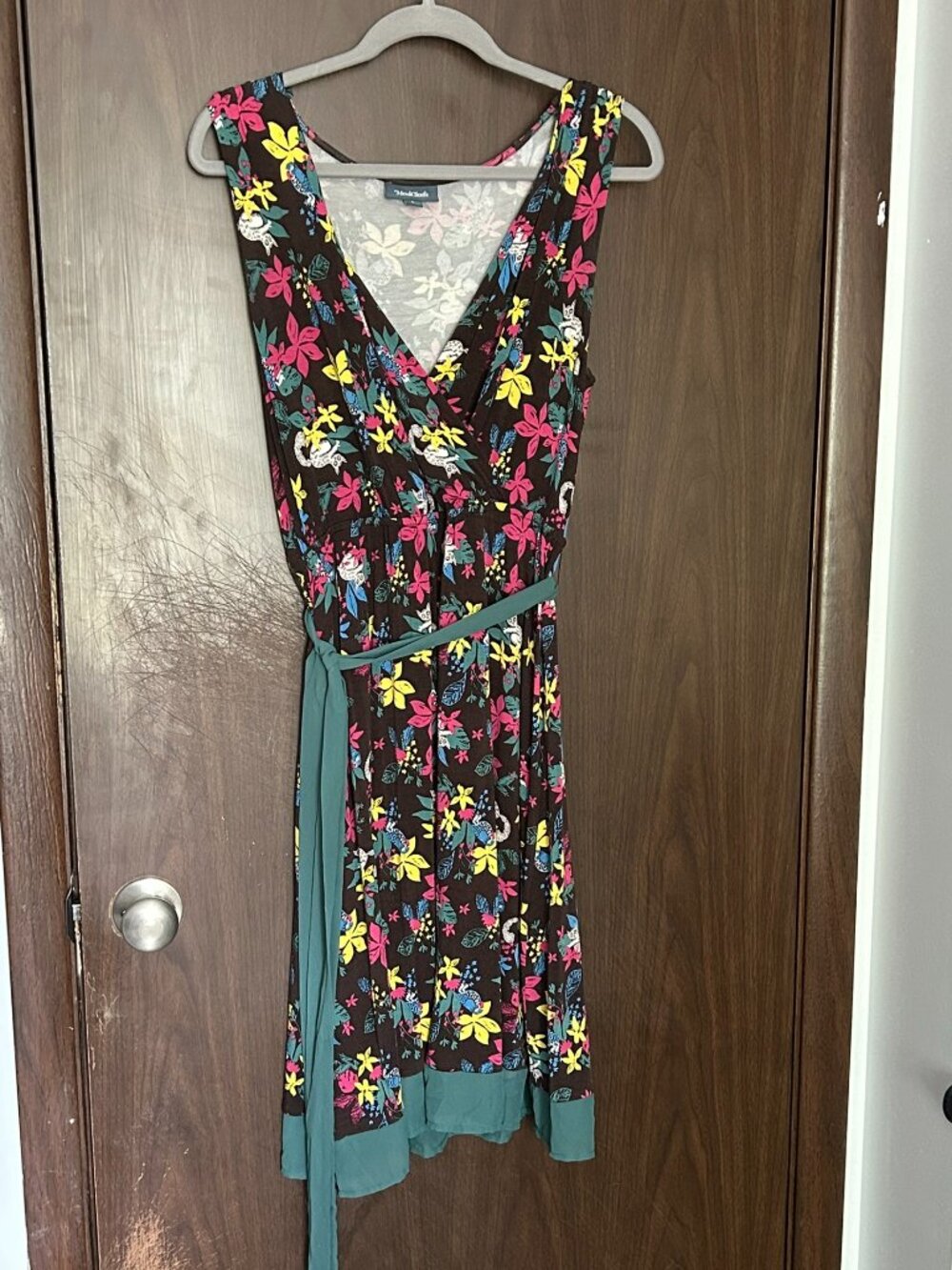 ModCloth stretchy Lemur Jungle Print Dress size Large